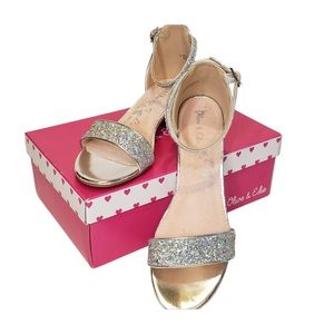 Olive & Edie Girls Sparkly Heeled Sandals NWT in Box